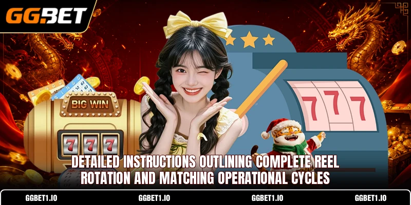 Detailed instructions outlining complete reel rotation and matching operational cycles Detailed instructions outlining complete reel rotation and matching operational cycles
