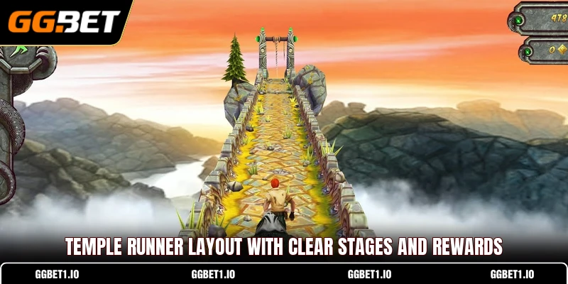 Temple Runner layout with clear stages and rewards