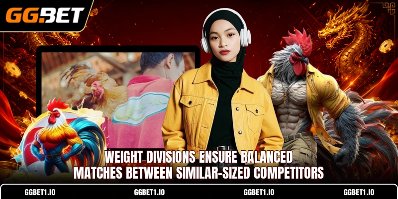 Weight divisions ensure balanced matches between similar-sized competitors