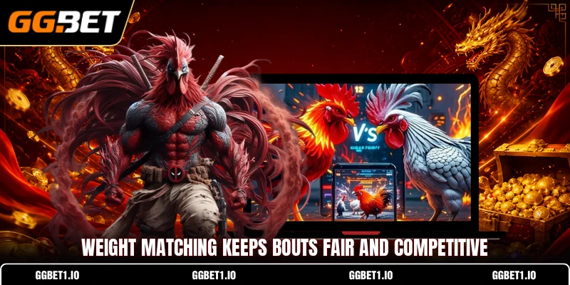Weight matching keeps bouts fair and competitive Weight matching keeps bouts fair and competitive